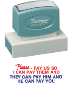 Xstamper Jumbo 2lor Stock Stamp - 3283