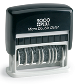Micro Double Date Stock Stamp